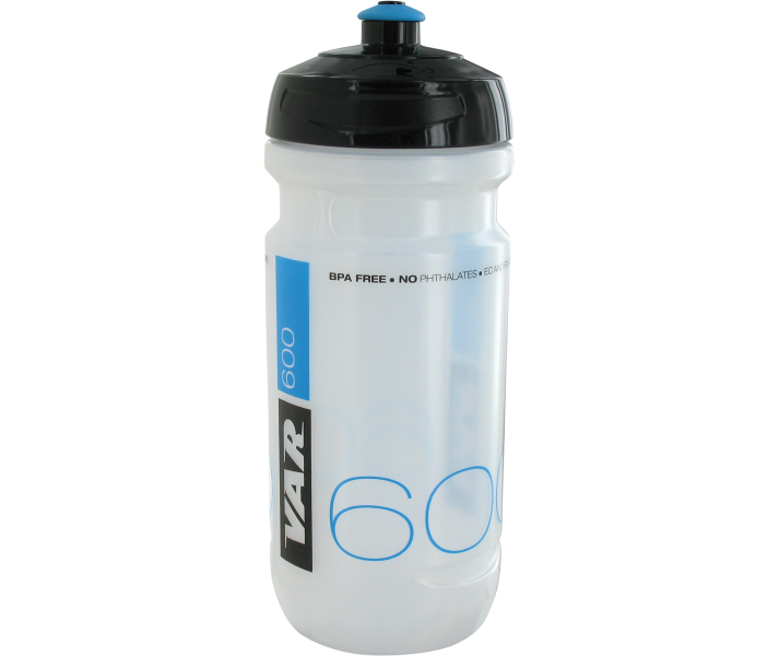 Bidón VAR 600ml Transparente Negro/Azul