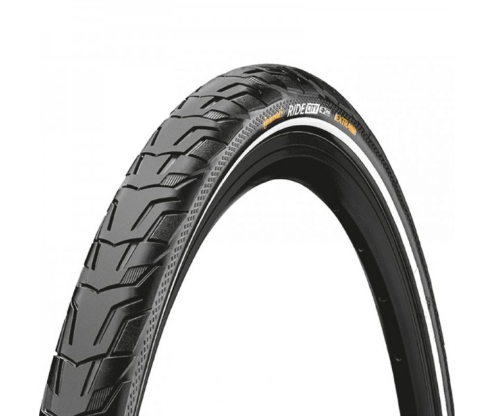 Cubierta Continental Ride City 28X175 Extrapuncture Belt Rigida Negro Reflectante 47-622