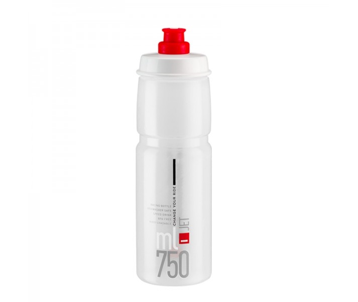 Bidón Elite Jet Plus 750Ml Blanco Logo Rojo