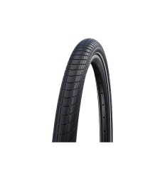 Cubierta Schwalbe Big Apple 16X2.00 Race-Guard Hs430 Liteskin Rigido Negro Con Reflectante