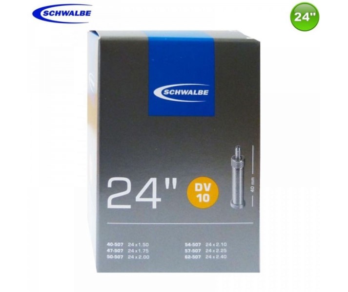 Camara Schwalbe 24X1.75-2.35 Valvula Dunlop