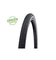 Cubierta Schwalbe Road Cruiser 20X1.75 K-Guard Green Compound Hs484 Twinskin Rigida Neg/Blan. 47-406