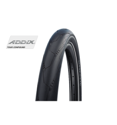 Cubierta Schwalbe Super Moto 27.5X2.40 Hs605 Performance Microskin Addix Rigida Negro Reflect 62-584