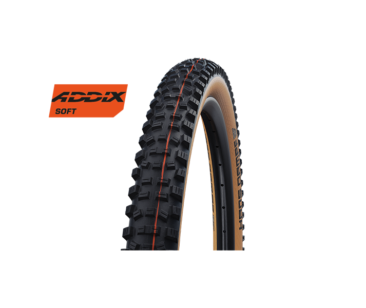 Cubierta Schwalbe Hans Dampf 27.5X2.35 Hs491 Evo Supertrail Addix Soft Tubel. Pleg.Neg/Marron 60-584