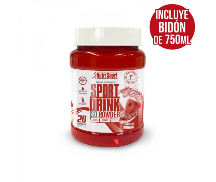 Sportdrink Iso Powder 20 Sabor Sandia C/Bidon (1120g)