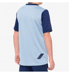 Camiseta Infantil 100% Ridecamp Azul Claro/Azul Marino