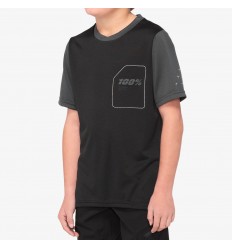 Camiseta Infantil 100% Ridecamp Negro/Charcoal