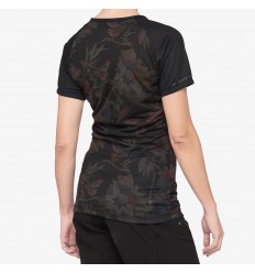 Camiseta Mujer 100% Airmatic Negro Floral