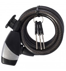 Cable Antirrobo OXC KeyCoil12 Negro 12x1500mm