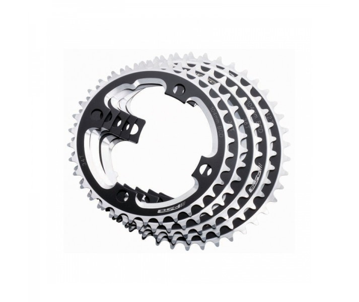 Plato Fsa Dh Pro 38 Dientes 104 Bcd 4 Agujeros 3 Mm Offset 9V Aluminio Negro/Plata