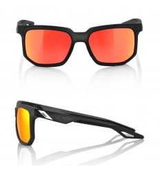 Gafas 100% Centric Soft Tact Negro Cristal - HIPER Rojo Multicapa Espejo