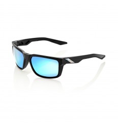 Gafas 100% Daze Negro Mate - HIPER Azul Multicapa Espejo