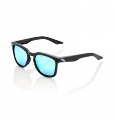 Gafas 100% Hudson Negro Mate - HIPER Azul Multicapa Espejo