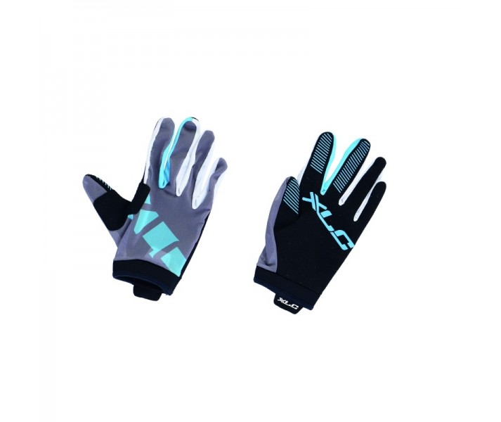 Guantes Largo Mtb XLC Gris/Turquesa T.L