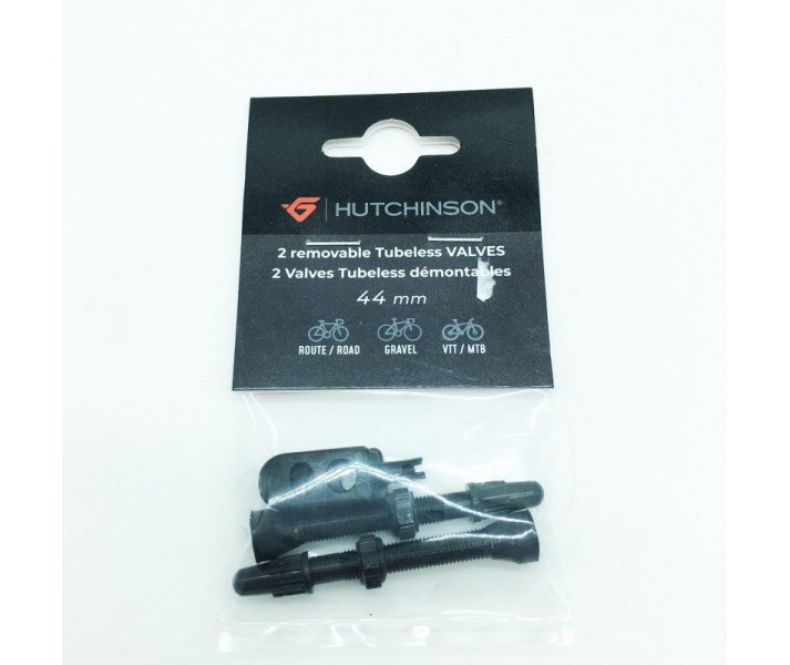 Juego Valvulas Tubeless Hutchinson 44Mm Negro