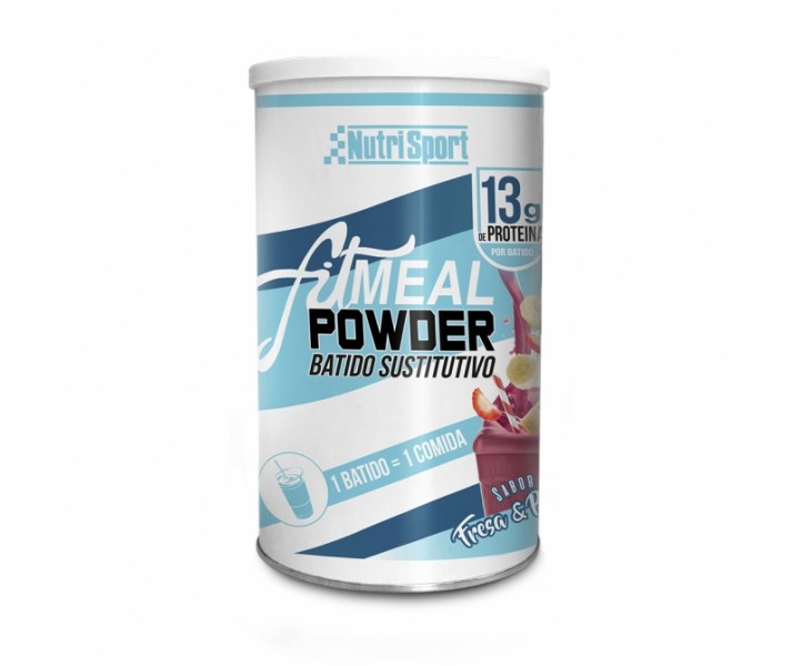 Batido Nutrisport Fit Meal Powder (Bote 300 Gr-6 Dosis) Sabor Fresa-Platano