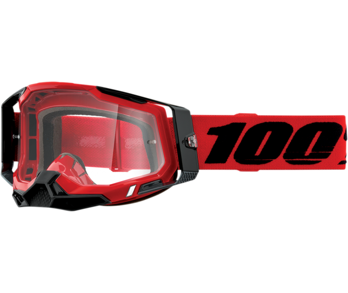 Máscara 100% Racecraft 2 Rojo Lentes Clear