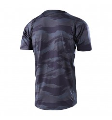 Camiseta Troy Lee Skyline Ss Signature Gris Camo / Negro