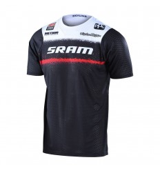 Camiseta Troy Lee Skyline Air Ss Sram Negro / Rojo