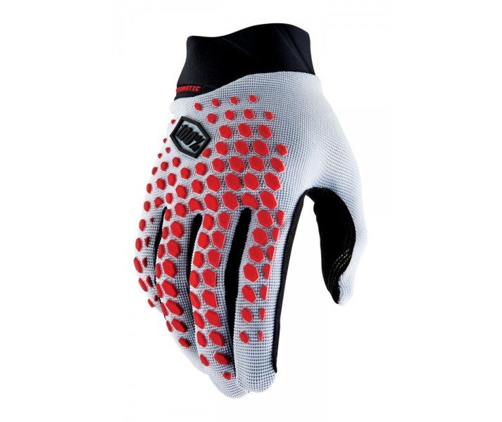 Guantes 100% Geomatic Gris/Rojo Racer