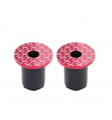 Tapones Manillar Deda Rojo/Blanco