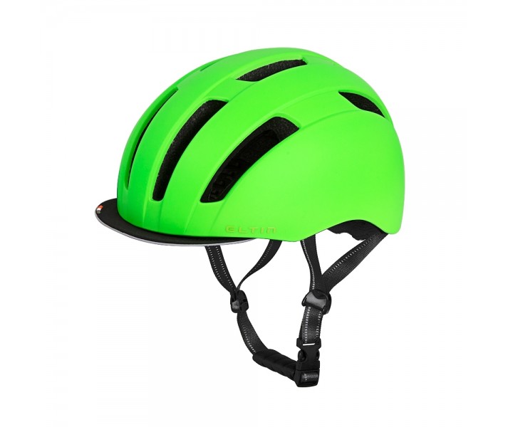 Casco Eltin De Bici Urbana Bliss Verde Flúor Mate