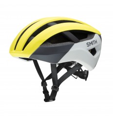 Casco Smith Network Mips Amarillo/Gris/Blanco Mate