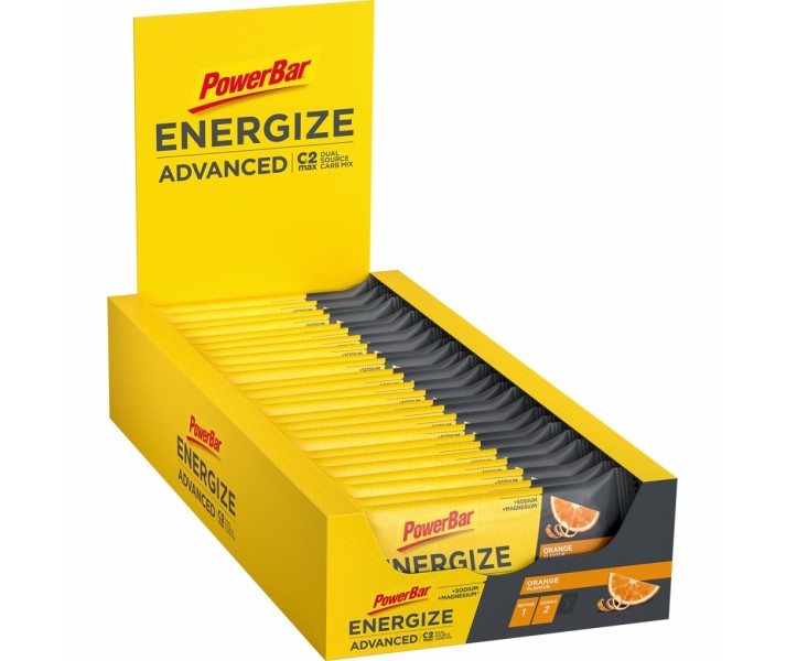 Caja Barritas PowerBar Energize Advanced Naranja 25 ud * 55 gr