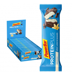 Caja Barritas PowerBar ProteinPlus Low Sugar Vainilla 30 ud * 35 gr