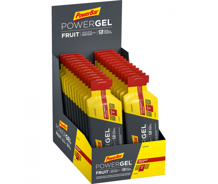 Caja Geles PowerBar PowerGel Fruit Frutos Rojos 24 ud * 41 gr