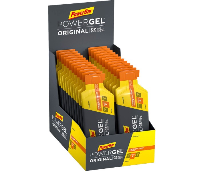 Caja Geles PowerBar PowerGel Original Tropical 24 ud * 41 gr