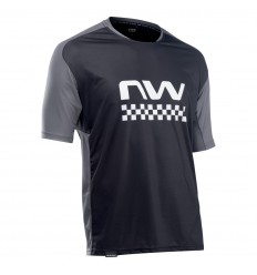 Maillot Northwave M/C Edge Negro-Gris Oscuro