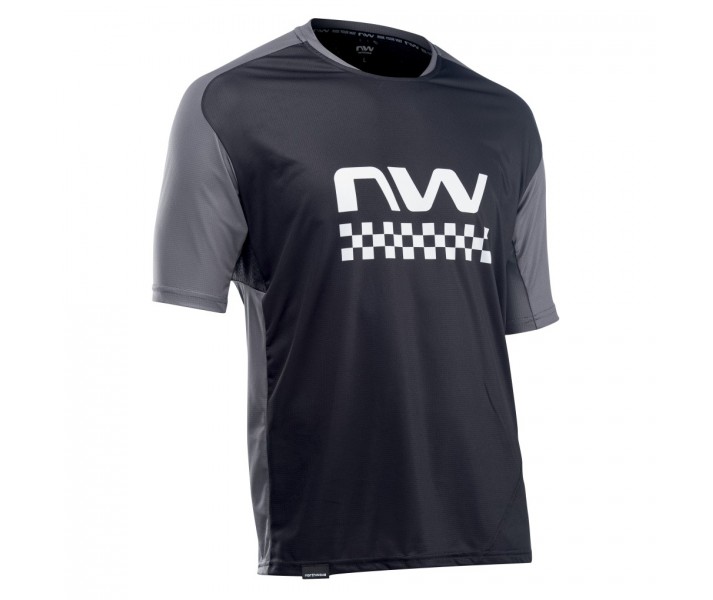 Maillot Northwave M/C Edge Negro-Gris Oscuro