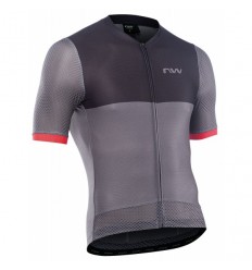 Maillot Northwave M/C Storm Air Gris Oscuro-Rojo