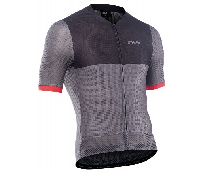 Maillot Northwave M/C Storm Air Gris Oscuro-Rojo