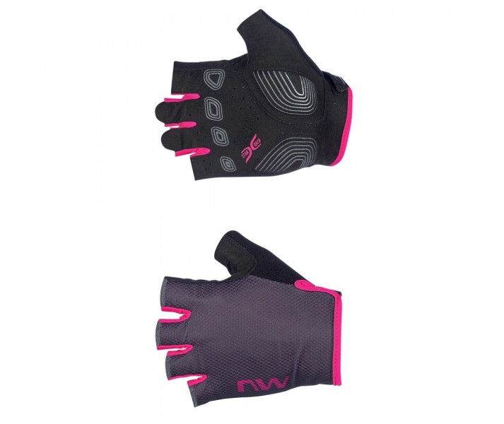 Guante Corto Northwave Active Mujer Gris Oscuro-Rosa