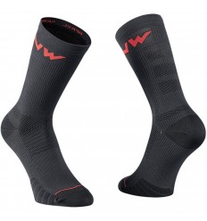 Calcetines Northwave Extreme Pro Negro-Rojo Logo