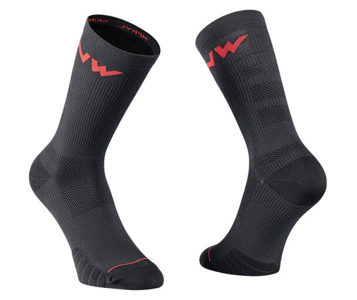 Calcetines Northwave Extreme Pro Negro-Rojo Logo