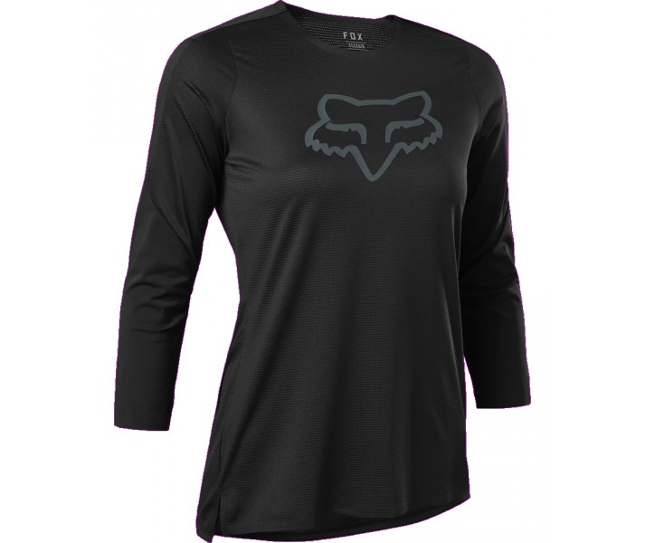 Camiseta Mujer FOX Flexair 3/4 Negro |29349-001|