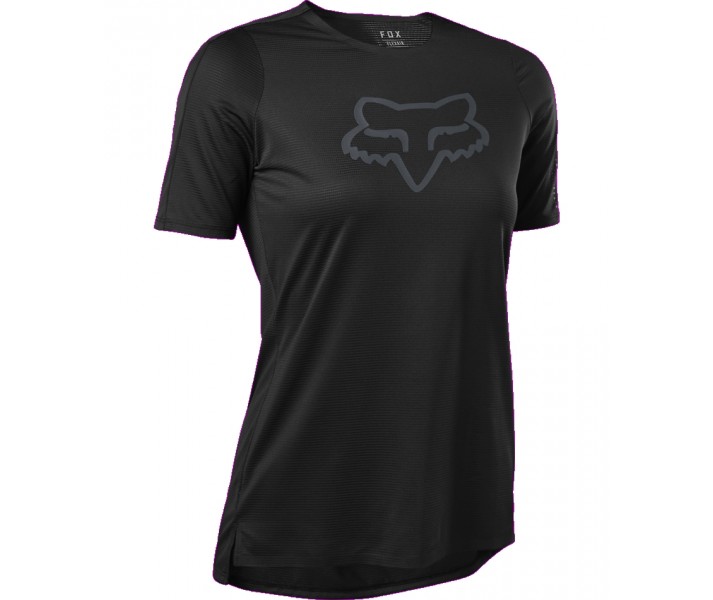 Camiseta Mujer FOX Flexair SS Negro |29303-001|