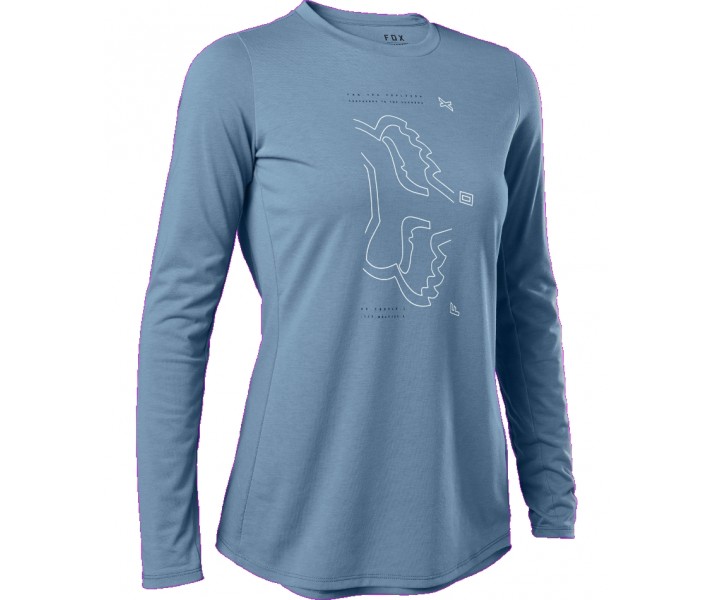 Camiseta Mujer FOX Ranger DR LS Azul |28970-157|