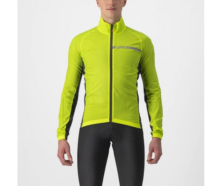 Chaqueta Castelli Squadra Stretch Lima Fluor/Gris Oscuro