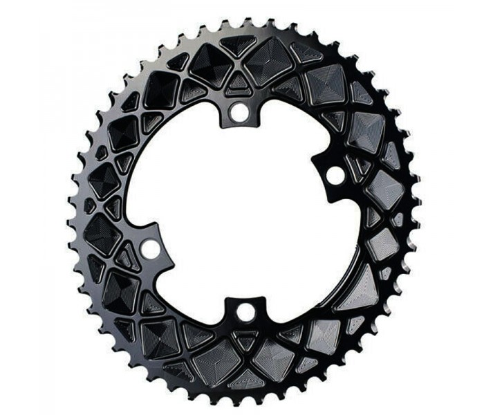 Plato Exterior Absolute Black 4x110BCD Asimétrico Shimano 2x9-11v Negro