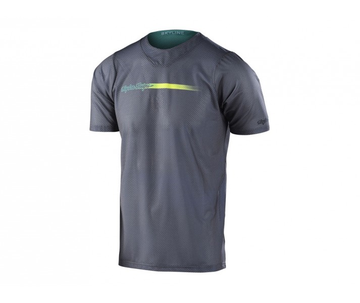 Troy Lee Designs Skyline Air Ss Camiseta Gris/Amarillo