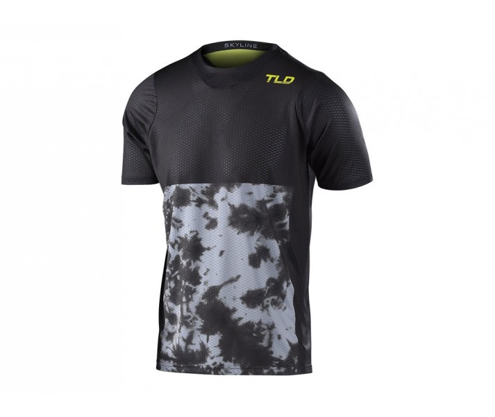 Troy Lee Designs Skyline Air Ss Camiseta Negro/Gris/Amarillo