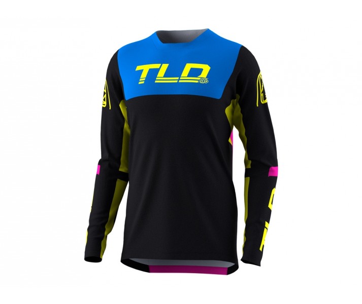 Troy Lee Designs Sprint Camiseta Negro/Azul/Amarillo