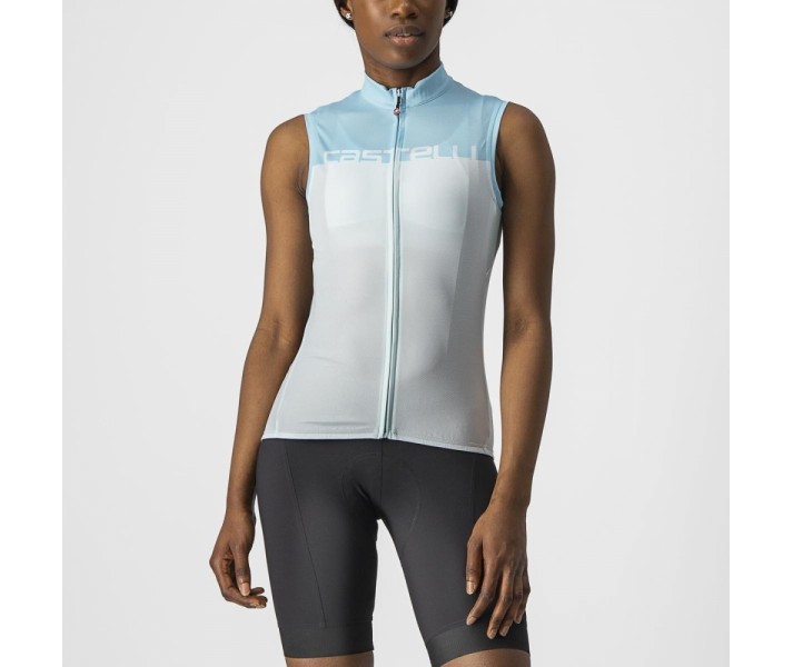 Maillot Castelli Velocissima Tirantes Mujer Azul Agua Claro/Azul Cielo