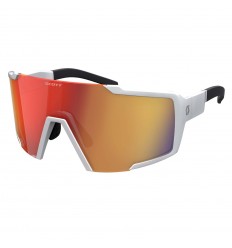 Gafas De Sol Scott Shield Compact Blanco Mate Lente Rojo Chrome