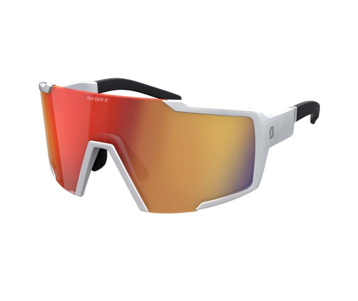 Gafas De Sol Scott Shield Compact Blanco Mate Lente Rojo Chrome