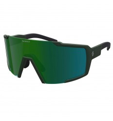 Gafas De Sol Scott Shield Verde / Negro Lente Verde Chrome